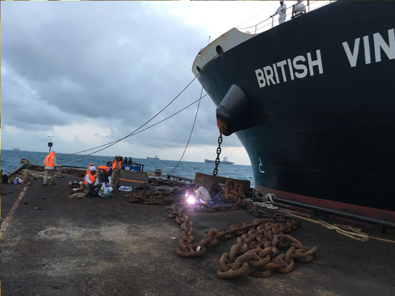 Bestec Marine Engineering Pte Ltd Anchor chain repair works